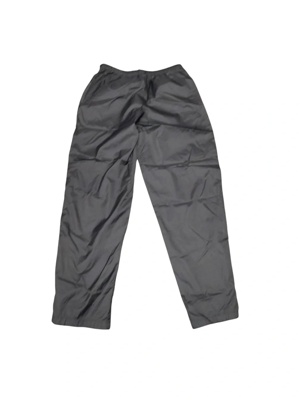 Nike Black Volt Nylon Zip Leg Drawstring Track Athletic Wind Pants